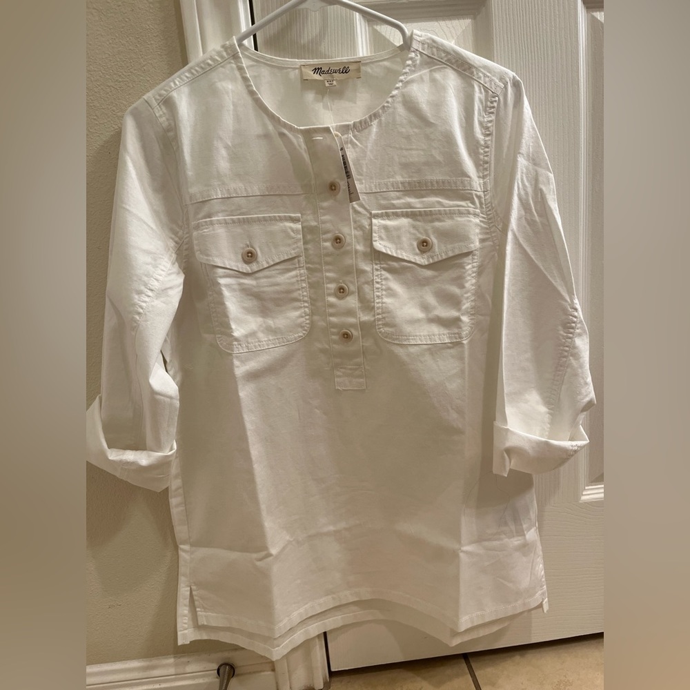 Madewell white tunic top